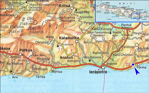 Koutsounari: Site Map